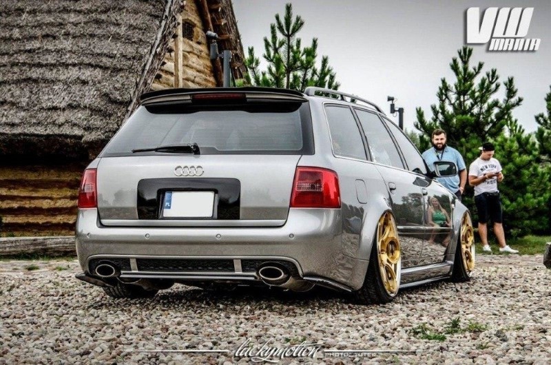 Achterzij Spoilers Audi RS6 C5 Avant Glanzend Zwart