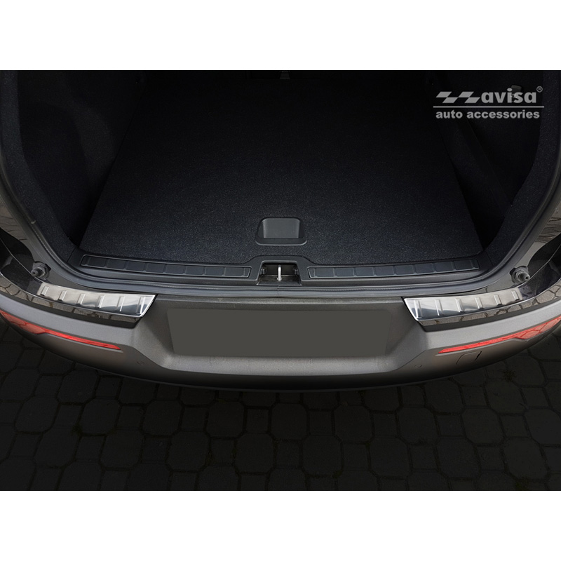 RVS Achterbumperprotector  Volvo XC40 2018- 'Ribs' (2-delig)