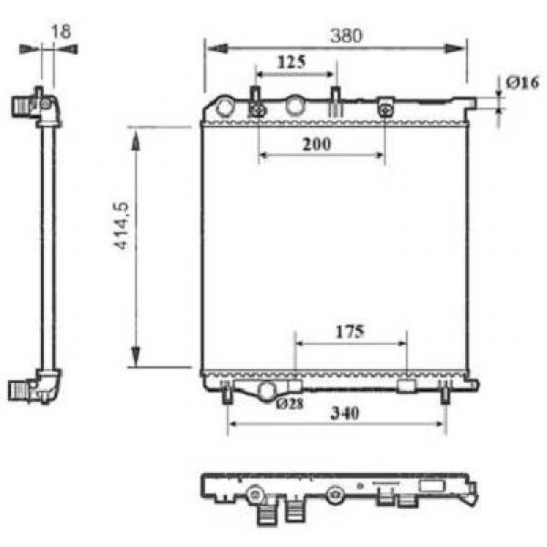 Radiator PEUGEOT 207 07->>