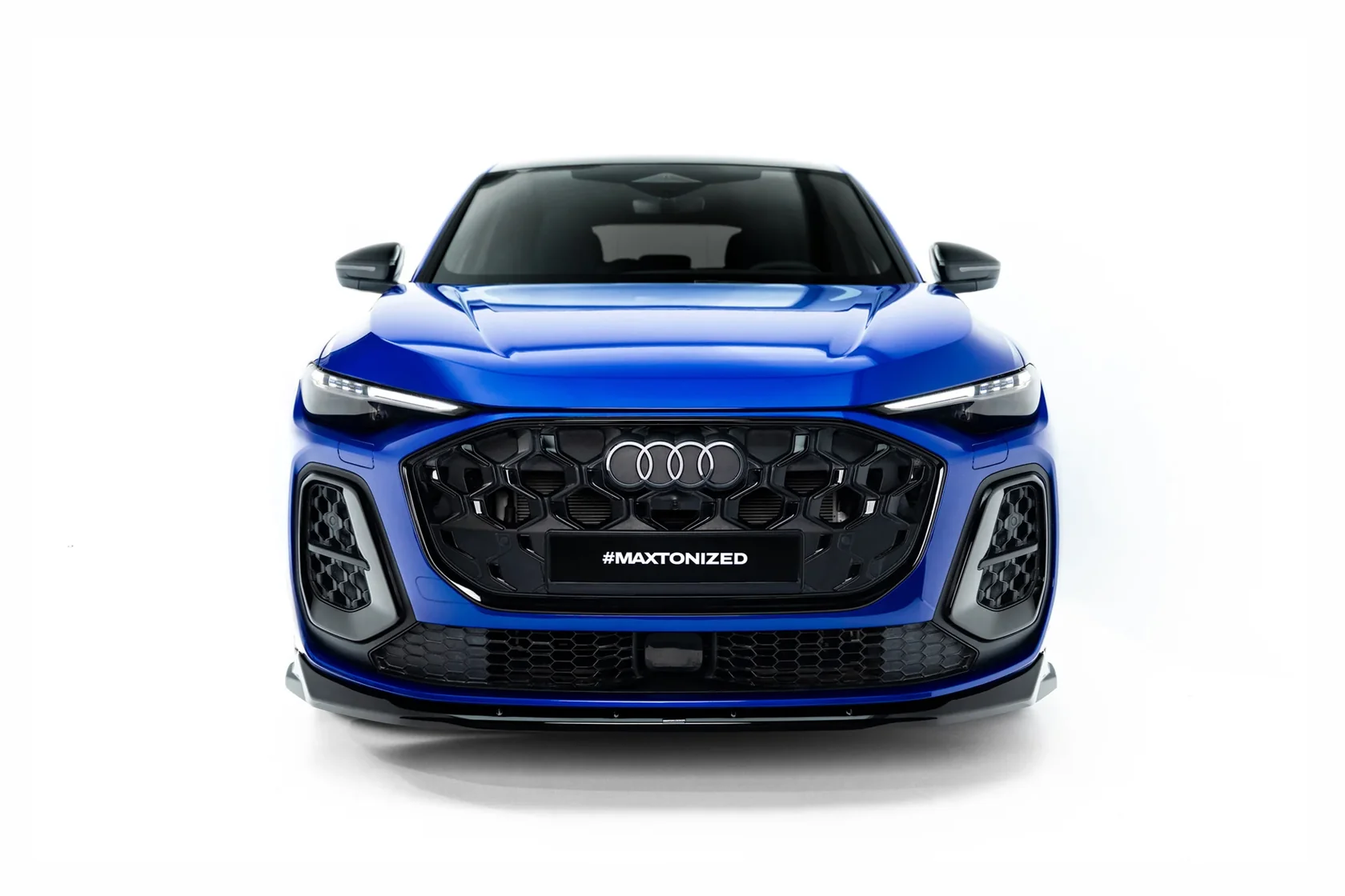 Voorspoiler Audi Q5 S-Line Sportback / SUV Mk3 2024 - Maxton Glans Zwart