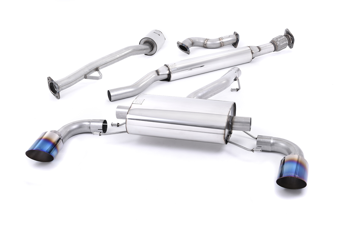 Subaru BRZ 2.0 PRIMARY CAT-BACK Resonated (stiller) "Burnt" Titanium Tips