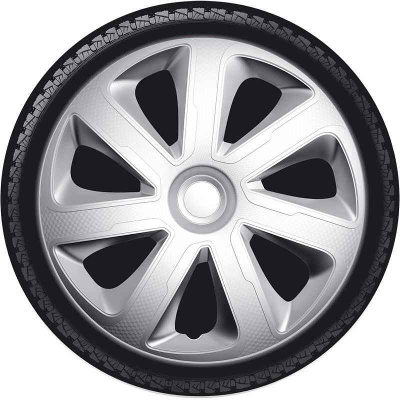 Set wheel covers Livorno 15-inch silver carbon-look