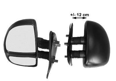 spiegel, dubbel, lange arm (12 cm), links Fiat Ducato, 1994-2002