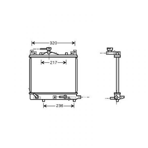Radiator IGNIS WAGON R+ 97-00 1.0/1.2I +/-AC