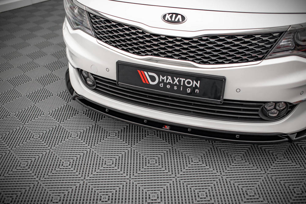 Voorspoiler V.1 Kia Optima Mk4 Maxton glans zwart
