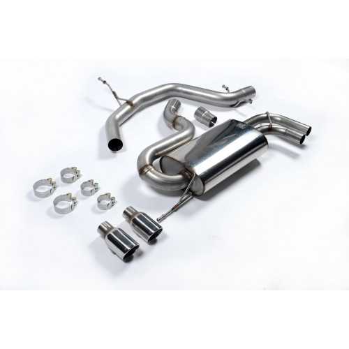 Milltek Audi A3 8P 2.0 TFSI cat-back systeem resonated(stiller)
