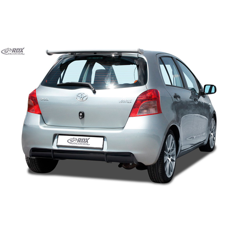 Rear bumper skirt 'Diffusor'  Toyota Yaris P9 2005-2008 (ABS glossy black)