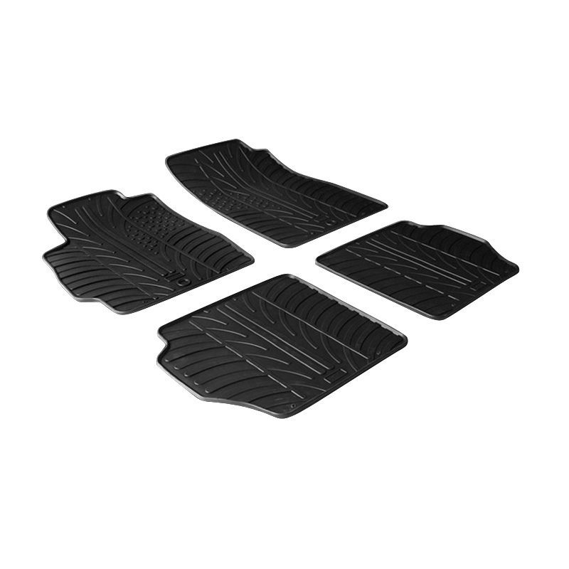 Rubber car mats set  Mazda 2 2007-2014 (T profile 4-pieces)