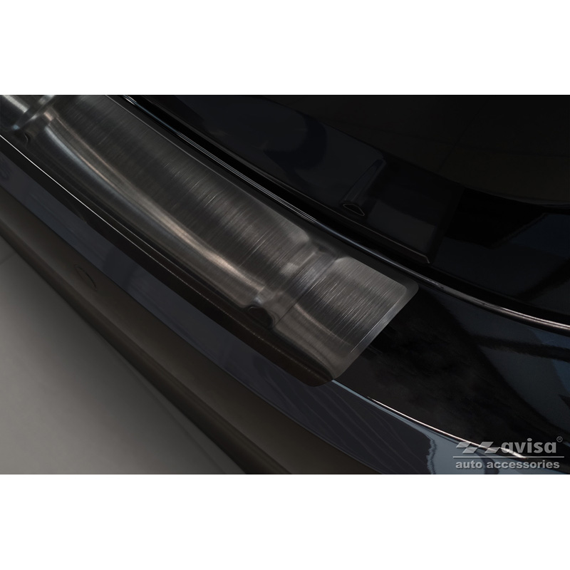 Black Stainless Steel Rear bumper protector  Honda Civic XI HB 2022- 'Ribs'