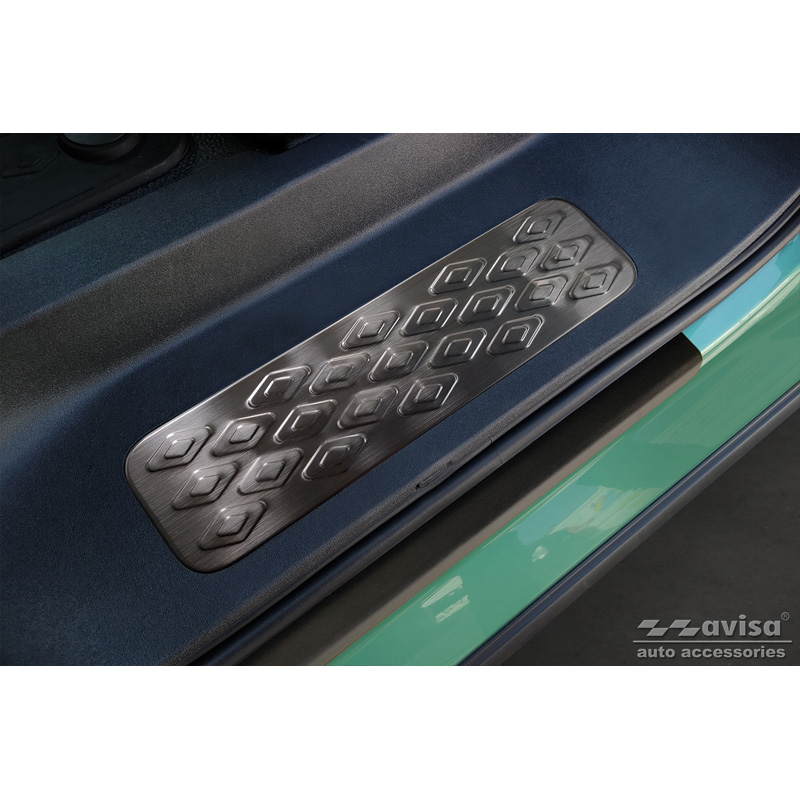 Black Inox door sill protectors  Volkswagen ID.Buzz 2022- 2-pieces