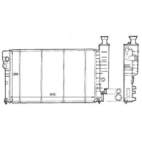 Radiator Peugeot 405 91-92 610x359 1.8 TD/1.9D +/-AC