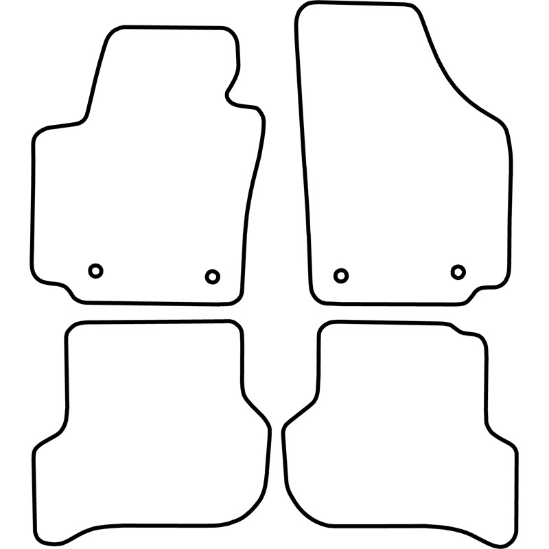 Set velour car mats  Seat Toledo 2004-2009