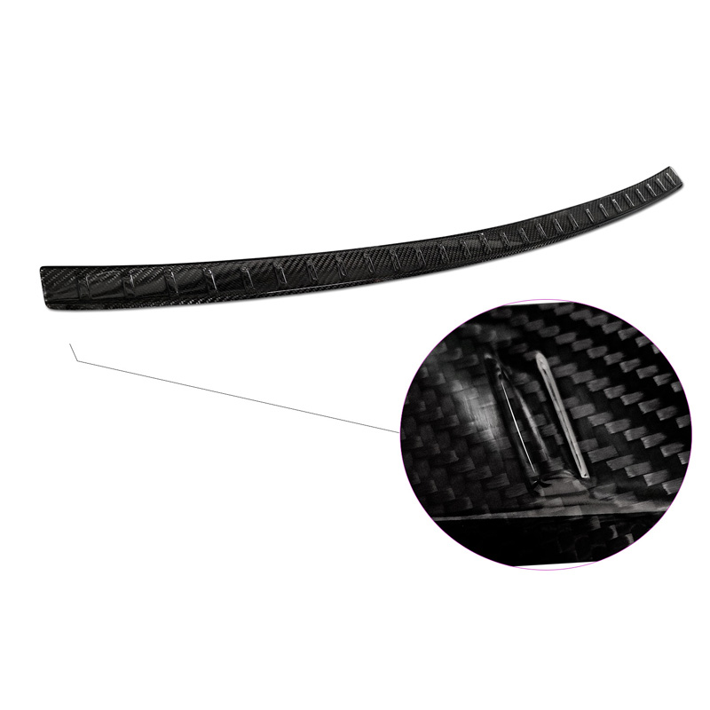 Echt 3D Carbon Achterbumperprotector  Audi A6 Allroad 2012-2018 'Ribs'