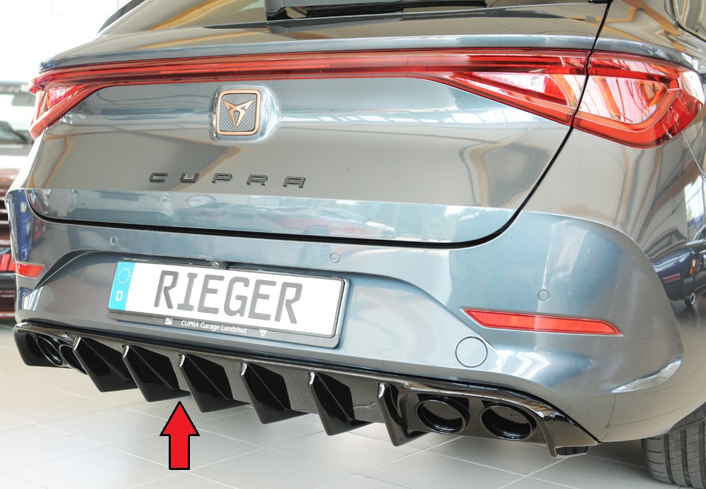 Diffuser Seat Leon KL ST/sportstourer 2020- Rieger glanzend zwart