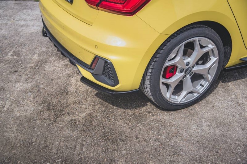 Achterzijde splitters Audi A1 S-line GB glanzend zwart