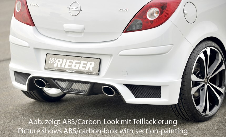 Diffuser Opel Corsa D Rieger uitlaat links + rechts