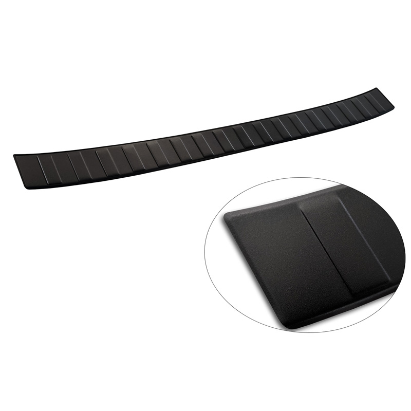 Matt Black Stainless Steel Rear bumper protector  Volkswagen T-Roc 2017-2022 & Facelift 2022- incl. Cabrio 'Ribs'