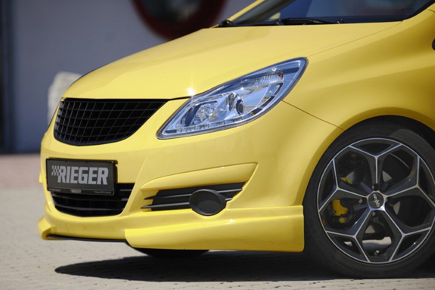 Voorspoiler lip Opel Corsa D Rieger