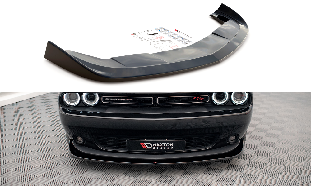 Voorspoiler Dodge Challenger RT MK3 FL Maxton Glanzend Zwart