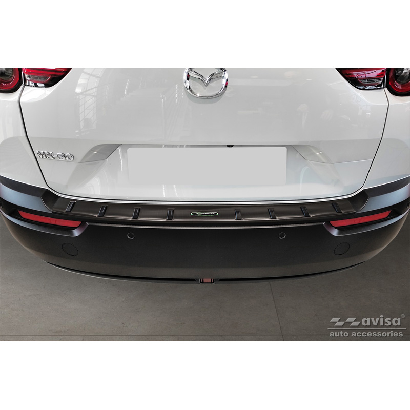 Zwart RVS Achterbumperprotector  Mazda MX-30 2020- 'STRONG EDITION'