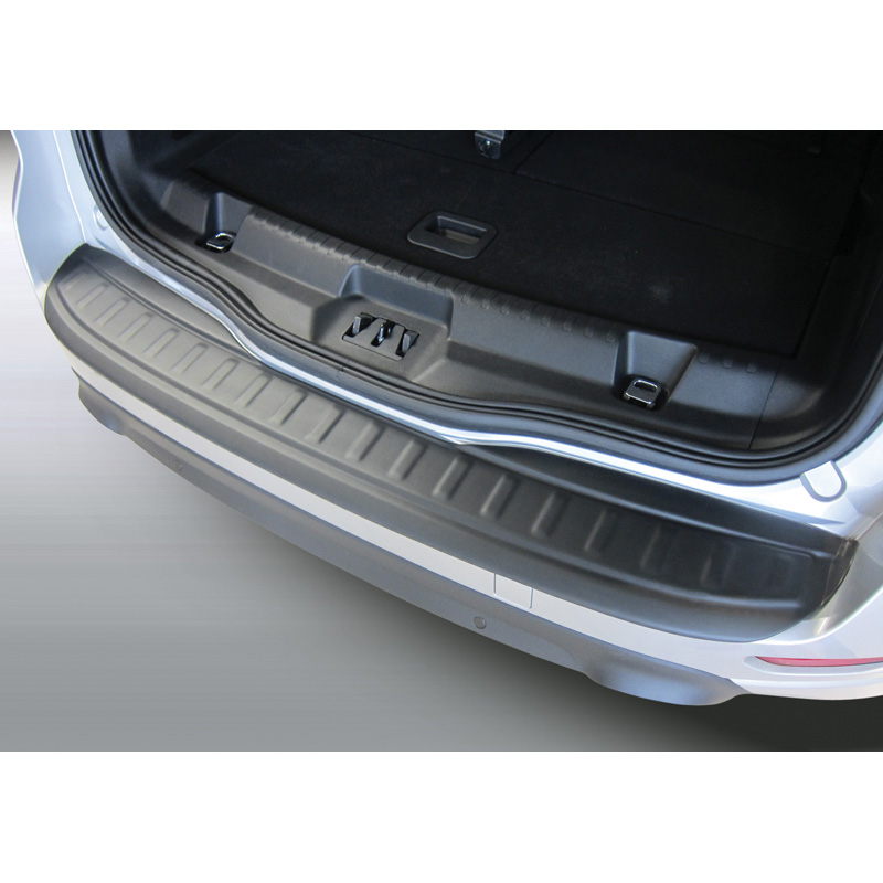 ABS Rear bumper protector  Ford S-Max 9/2015- Black 'Ribbed'