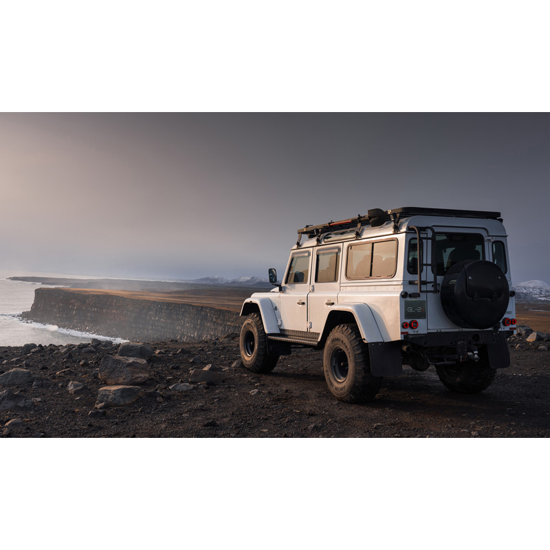 Glohh GL-2x LED Tail Lights  Landrover 90/110 1983-1990 & Defender (LD) 1990-2016 - Black (6-pieces)