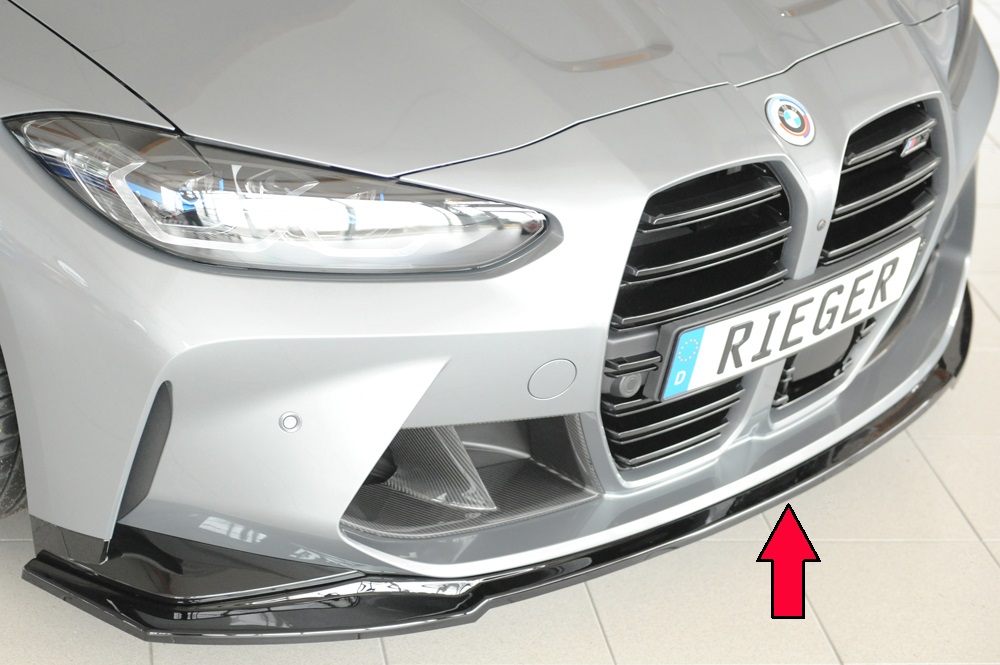 Voorspoiler BMW 3-series G80 M3 03.21-  glans zwart