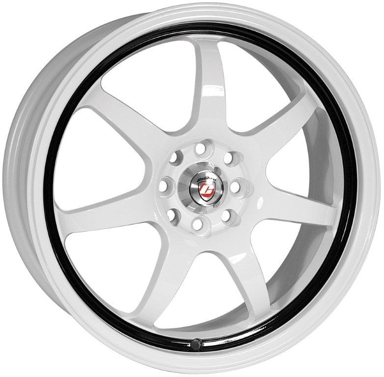 Velgen Calibre Pro 7 6.5x15 4x100 White/Black centre line