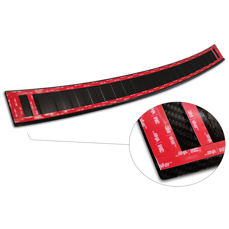 Echt 3D Carbon Achterbumperprotector  Porsche Cayenne II 2010-2014 'Ribs'