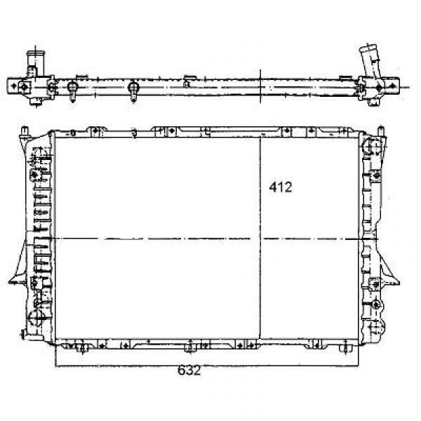 Radiator AUDI 100/Audi A6 C4 90-97 632x414 2.6/2.8/-AC