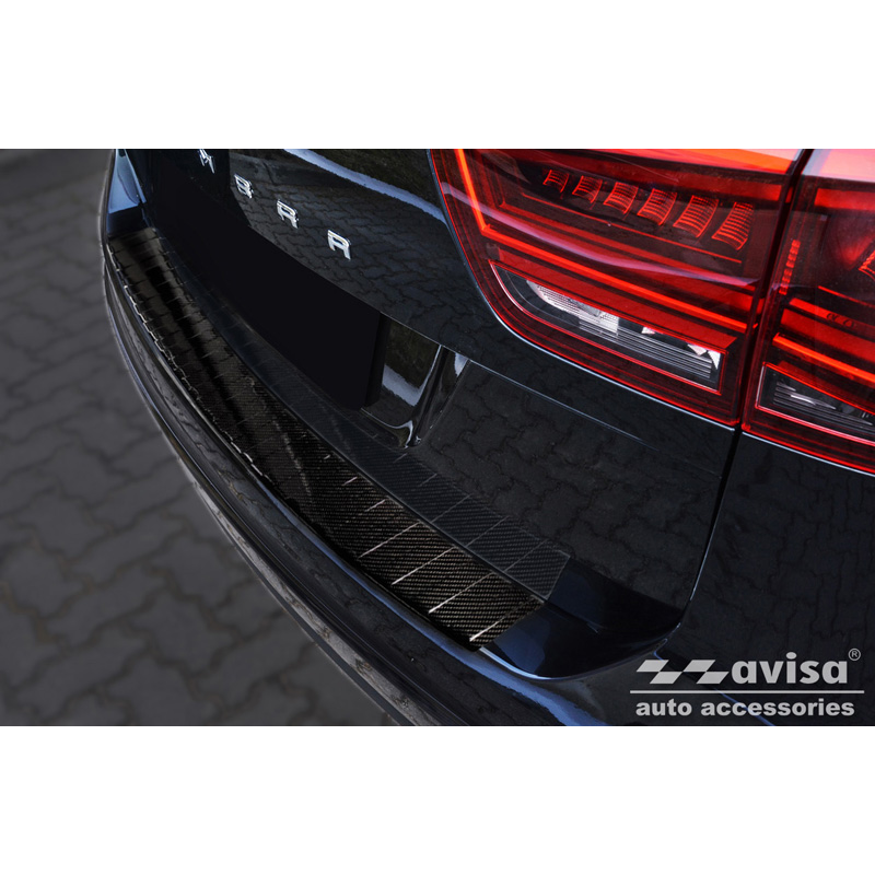 Echt 3D Carbon Achterbumperprotector  Seat Alhambra 2010- 'Ribs'