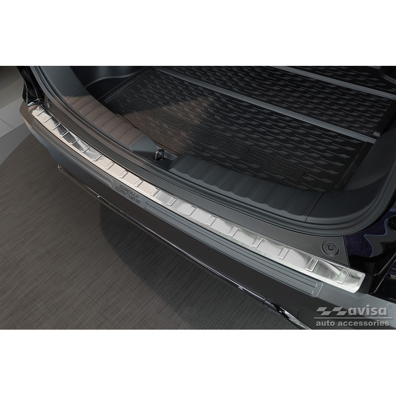 Stainless Steel Rear bumper protector  Toyota Corolla Cross 2022- 'Ribs'