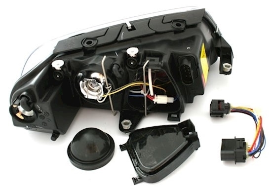 Headlights VW Passat 3BG Angel Eyes Black