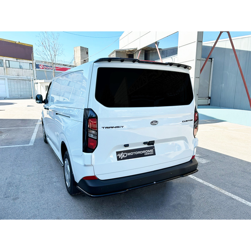 Motordrome Roof spoiler V.3  Ford Transit Custom (V710) 2023- & Volkswagen Transporter T7 2024- (with tailgate) (PU)