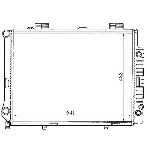 Radiator DB W 210 95-99 640x490 E280E320AUTOM+/-AC