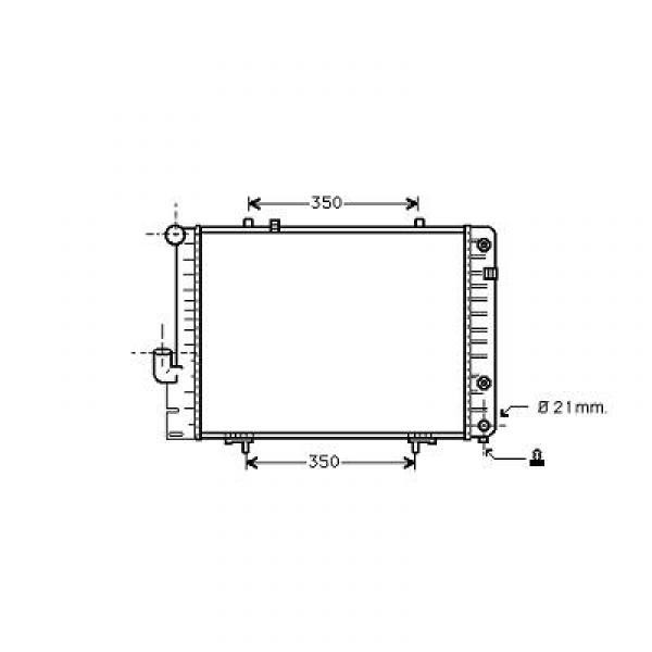 Radiator DB W 201 86-93 552x438 190 E 2.6 /V3.2 +/-AC