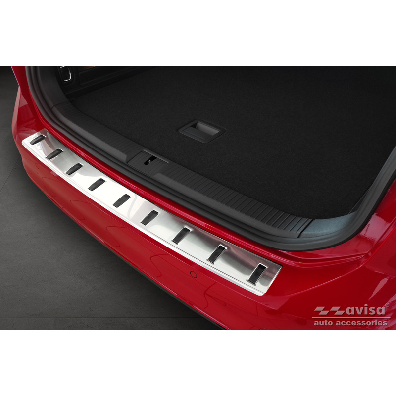 Stainless Steel Rear bumper protector  Volkswagen Passat Variant 2014-2019 & Facelift 2019-2023 (incl. R-Line/Alltrack) 'STRONG EDITION'