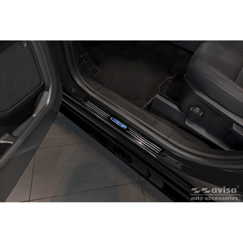 Zwart RVS Instaplijsten  Ford Kuga III 2019-2024 & FL 2024- 'Hybrid' - 4-delig