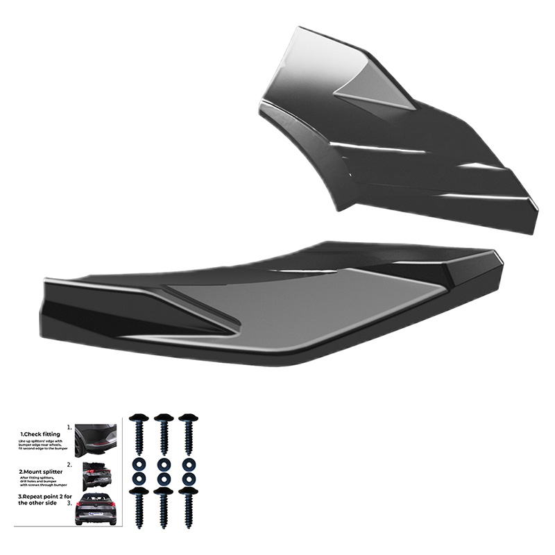 Oneway Rear Side Diffusors  Audi Q3 (F3N) Sportback S-Line 2019-2025 excl. RSQ3 - Gloss black