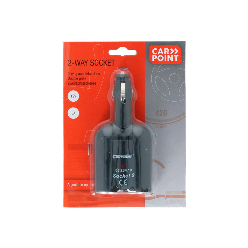 Carpoint Double Cigarette Lighter Socket 2x12V 5A