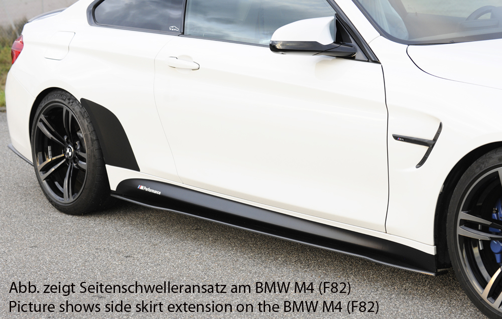 Zijskirt BMW M3 F80 2014-...  Echt carbon Rieger