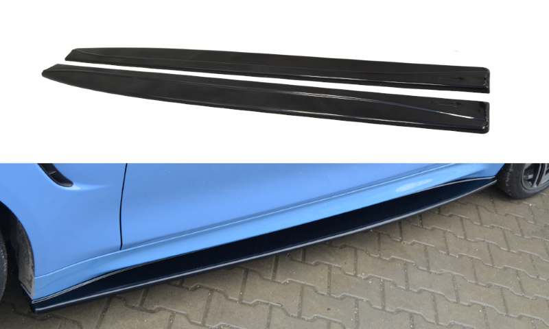 Zijskirts Diffusers BMW M4 F82 Glanzend Zwart
