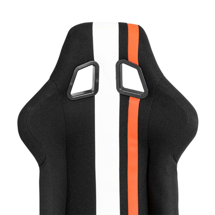Sportstoel 'MO' - Zwart/Rood/Wit - Vaste polyester rugleuning - incl. sledes