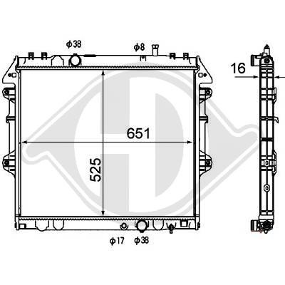 Radiator TOYOTA HI-LUX 05-11
