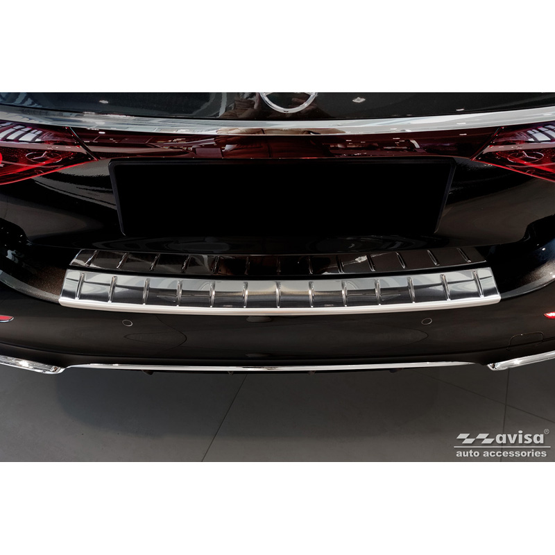 Stainless Steel Rear bumper protector  Mercedes E-Class W214 Sedan 2023- 'Ribs'