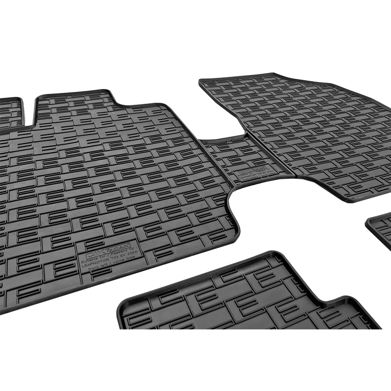 Rubber car mats set  Leapmotor T03 2024- (3-pieces)