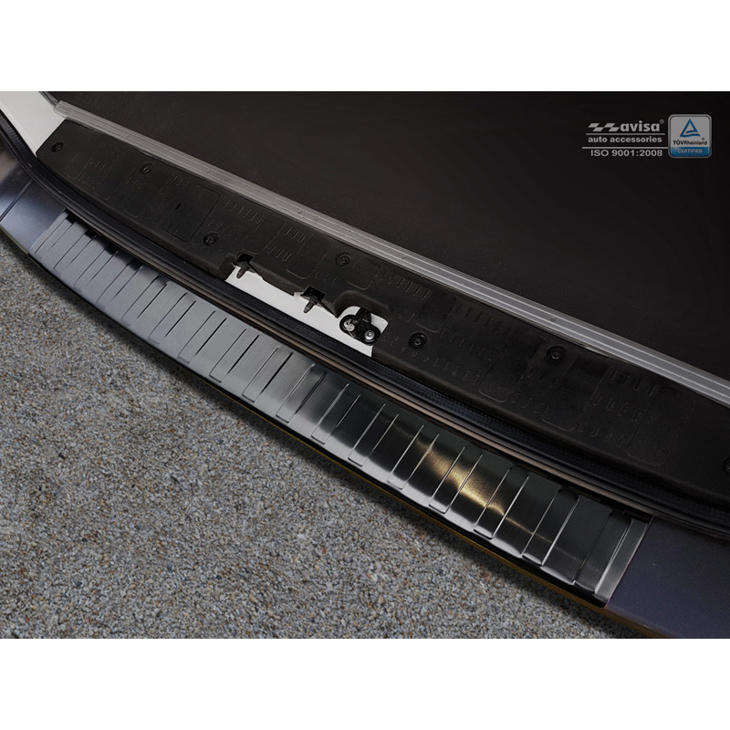 Black Stainless Steel Rear bumper protector  Volkswagen Crafter & MAN TGE 2017- 'Ribs'