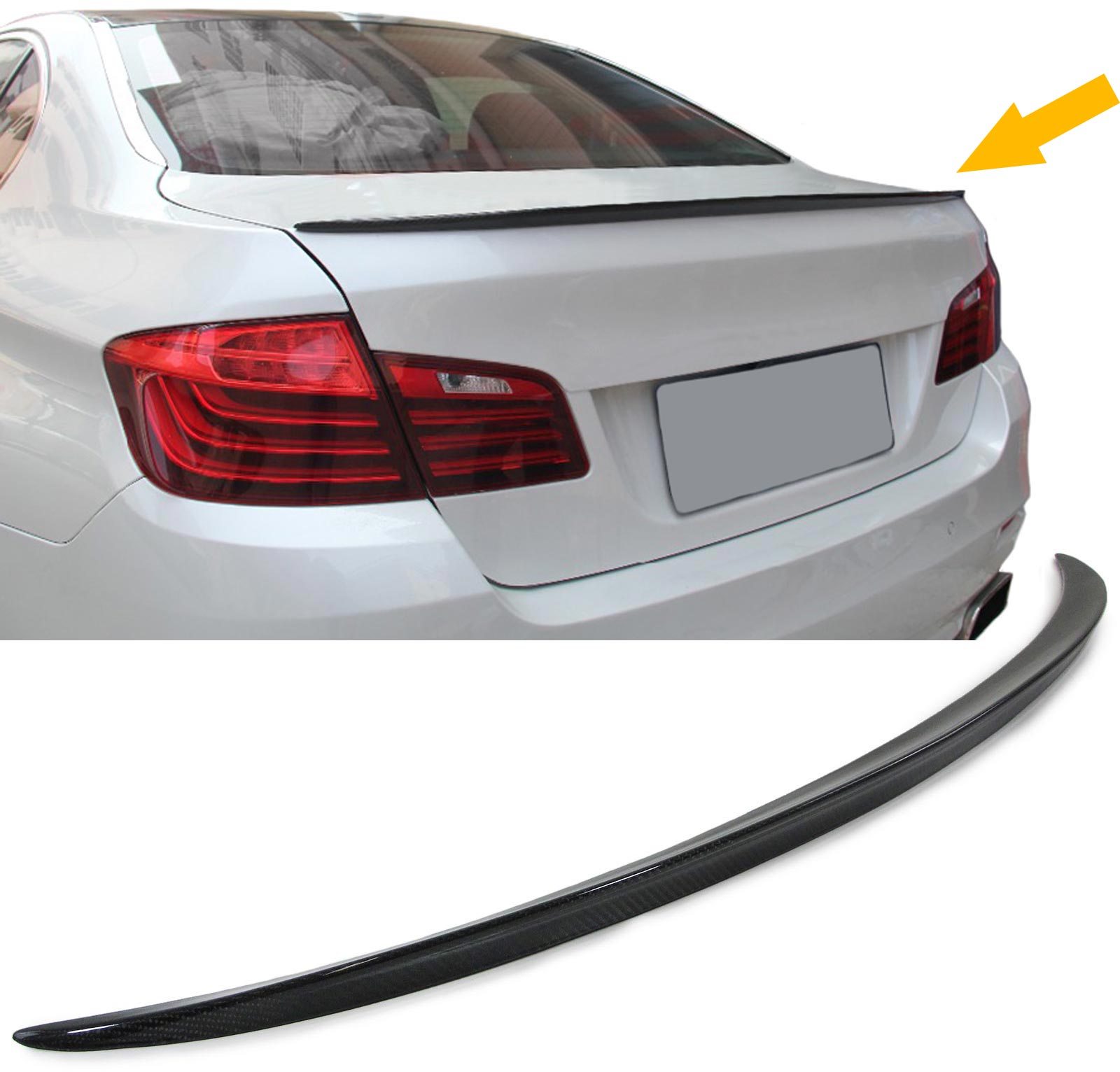 Achterspoiler Carbon BMW 5 Serie F10 F18 Limousine 09-