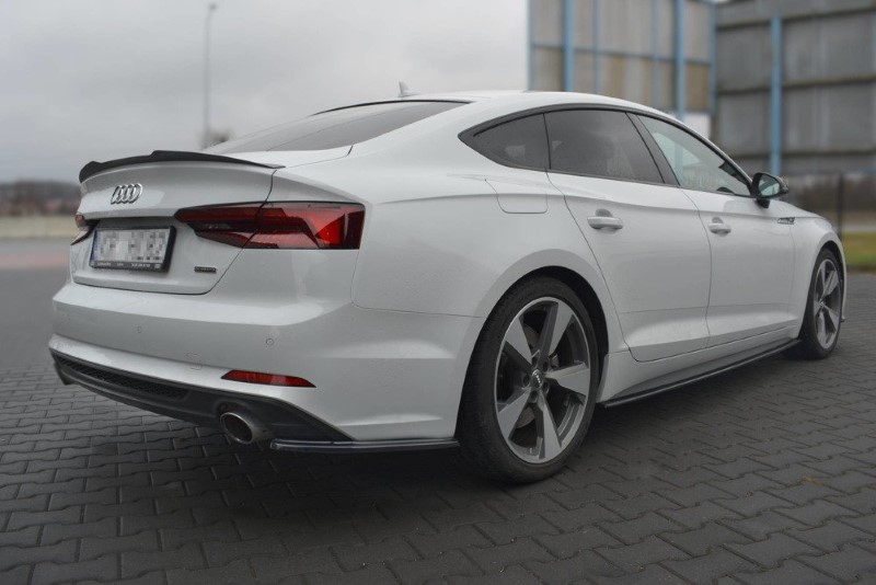 Achterzij Spoilers Audi A5 S-Line F5 Sportback Glanzend Zwart