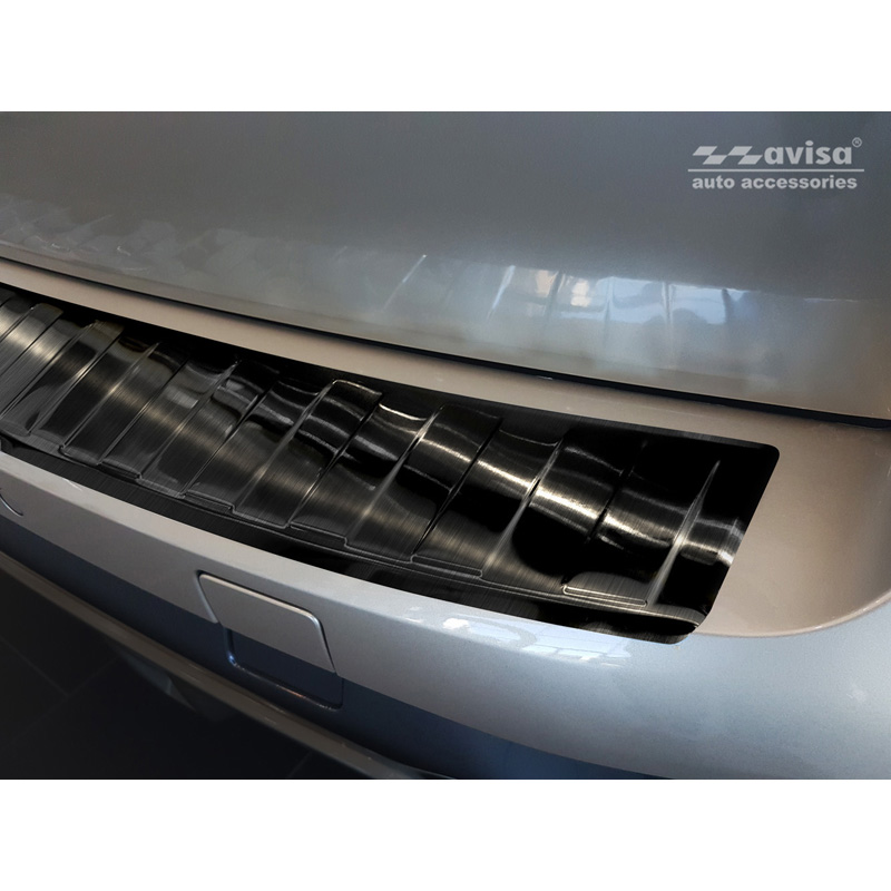 Black Stainless Steel Rear bumper protector  BMW X5 (G05) M-Package 2018- excl. M-Competition 'Ribs'